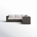 Luxurious Wicker Patio Sectional With Weather Resistant Sunbrella Cushions by HouseOfZazla