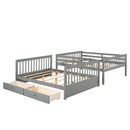 Bunk Bed With Ladders And 2 Storage Drawers by Unique Piece Furniture