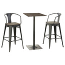 Staccato - 3 Piece Square Bar Table Set - Dark Brown