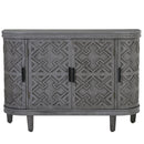 Accent Storage Cabinet Sideboard Wooden Cabinet with Antique Pattern Doors for Hallway, Entryway, Living Room, Bedroom