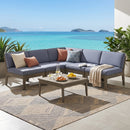 Grenada 5 Seater Acacia Wood Sectional Sofa Set