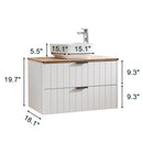 32-Inch Double Drawer Wall-Mounted Bathroom Vanity