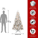 5FT Flocked Christmas Tree with 150 Warm Lights