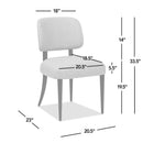 Harriet - Split Back Upholstered Dining Side Chair (Set of 2) - Merino Gray by HouseOfZazla