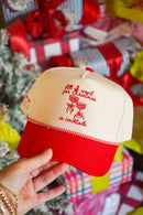 All I Want for Christmas is Cocktails - Red Vintage Trucker Hat
