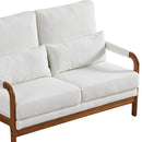 49.01"Modern Teddy Fabric Loveseat,Wood Frame Sofa for Living Room