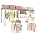 4-8 Feet Closet Organizers and Storage System with Hanging Rod for Laundry Bedroom by LJGDeals