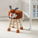 Animal Ottoman Stool - Polyester Upholstered Cute Deer Foot Stool
