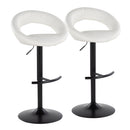 Posh - Contemporary Adjustable Barstool With Swivel & Rounded T Footrest (Set of 2) by HouseOfZazla