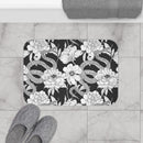 "Garden in Gray" Microfiber Bath Mat