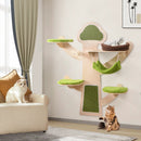 Wall-Mounted Cat Tower Cat Wall Shelves Furniture with Bed-Green by LJGDeals