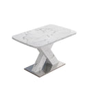 Modern Rectangle Dining Table With Stretchable TopAnd X Shape Legs by HouseOfZazla