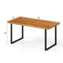 Acacia Wood Dining Table for 6 People Wooden Rectangular Table by LJGDeals