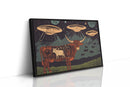 Alien Engraving on the Cosmic Cow