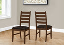 Transitional Upholstered Dining Chairs Set of 2 - Brown by HouseOfZazla
