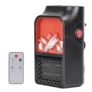 800W Plug-In Space Heater with 360° Rotatable Plug & Remote