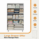 5 Drawer Dresser With Handles - White by HouseOfZazla