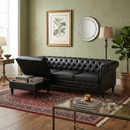 U-style 85" Modern 4-Seater L-Shaped Sectional Sofa with Storage Ottoman