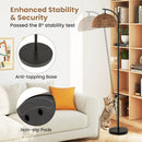 Arc Floor Lamp 63 Inches Tall Pole Lamp with Hanging Lampshade-Black by LJGDeals