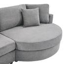 Modern 3 Seater Upholstered Sofa With Curved Design by HouseOfZazla