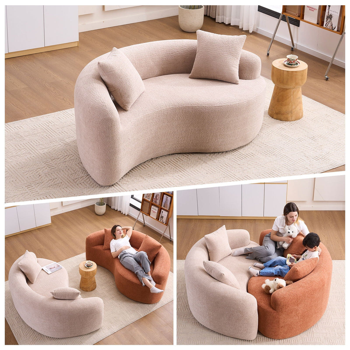 Tai Chi - Curved Dual Depth Loveseat, photo 4 of 12