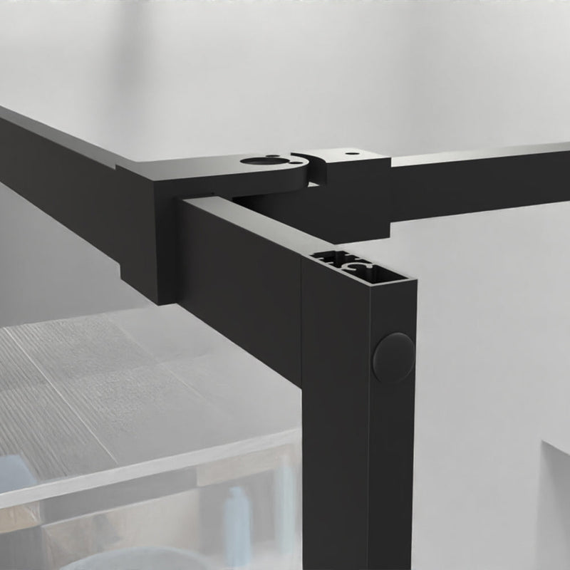 34" Shower Screen Door Walk-in Wet-room, Black, 3-panel Style