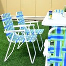 6 Pieces Folding Beach Chair Camping Lawn Webbing Chair by LJGDeals