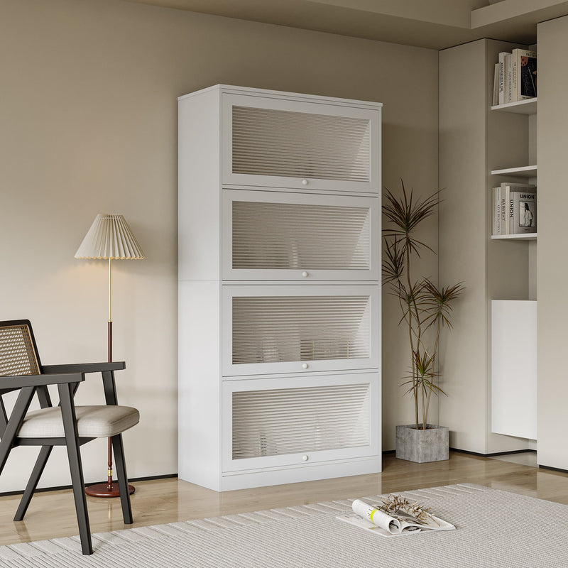 Walker Edison | Contemporary Bookshelf with Glass Doors