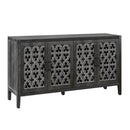 Hollow Four Door Antique Cabinet, American Country Style