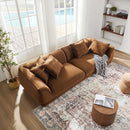 Nordic Modern Sofa With Removable Pillowcase, High Density Sponge Filling, 4 Throw Pillows by Unique Piece Furniture
