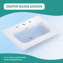 Glossy White Ceramic Integrated Sink by HouseOfZazla