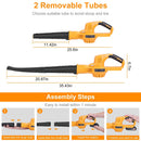 Cordless Leaf Blower Handheld Electric Battery Powered Air BlowerÊMax 124MPH 300CFM with 2 Adjustable Speeds 2Pcs 18V 2000mA Battery and Charger for Y
