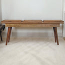 Larissa - Triple Accent Cane Bench - Beige by HouseOfZazla