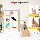 Metal Indoor Jungle Gym 8-in-1 Climbing Playset with Monkey Bars-Multicolor by LJGDeals