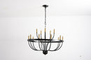18-Light Industrial Iron Candle Chandelier
