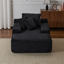 Oversized Chaise Lounge Chair Cozy Cloud Couch With 3 Throw Pillows And Wide Armrest by HouseOfZazla