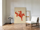 Retro Rodeo Cowboy Print