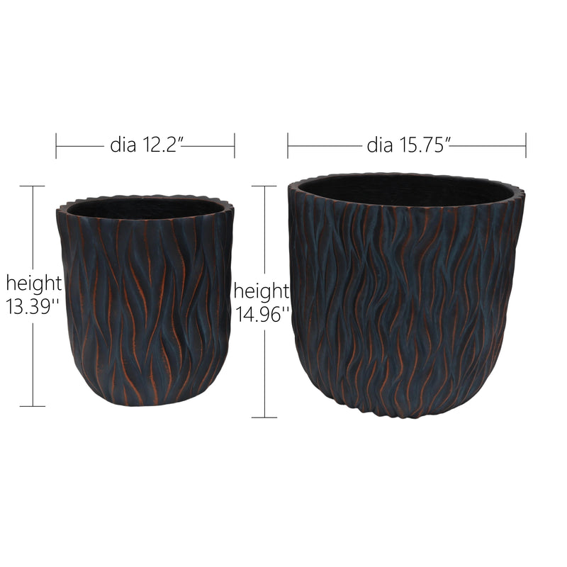 Large Round Planters Set of 2, photo 6 of 10