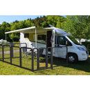 Dog Playpen Outdoor, 12 Panel Dog Fence 24" Pet Pen for Small Dogs Pet Exercise Pen for Puppy/Rabbit/Small Animals Portable Playpen for RV Camping Garden Yard, Indoor. Black, 22.2" W x 23.6" H.