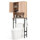 Over The Toilet Storage Cabinet with 2 Doors and Adjustable Shelf by LJGDeals