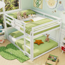 Full Over Full Bunk Bed Low-to-ground Bunk Bed by LJGDeals