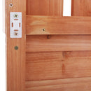 65" Large Wooden Farmhouse Rustic Outdoor Potting Bench Table, Patio Workstation, Garden Potting Bench with 4 Storage Shelves and Side Hook,Natural