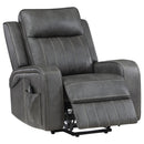 Mckinley - Upholstered Power Lift Recliner Chair With Remote Control - Gray by HouseOfZazla