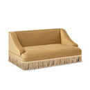 Duchess 33' Medium Princess Pet Bed Sofa with Fringe Skirt, Gold Yellow Performance Velvet