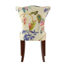 Paradise - Upholstered Accent Chair Printed On - Off-White Floral by HouseOfZazla