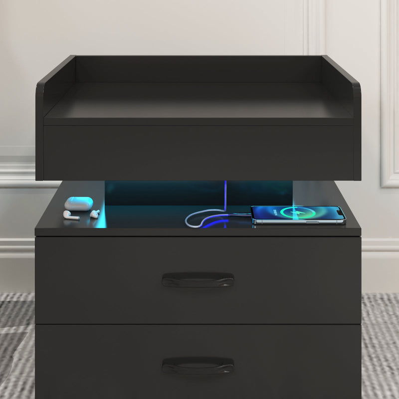 1 Set Nightstand with Adjustable LED Strip Light, photo 7 of 10