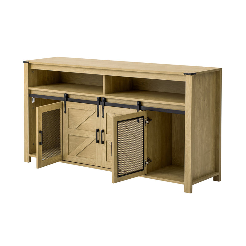U_STYLE 59.3'' Sideboard with Sliding Barn Door, photo 8 of 10