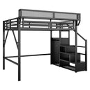 Loft Bed With Storage Shelves, Wardrobe by HouseOfZazla