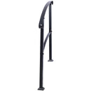 Handrails For Outdoor Steps, Fit 1 Or 3 Steps Outdoor Stair Railing, Flexible Front Porch Hand Rail, Transitional Handrails For Concrete Steps Or Wooden Stairs - Black by HouseOfZazla