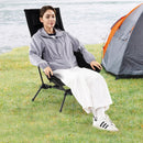 High Back Portable Camping Chair with Compact Carry Bag and Pillow-Black by LJGDeals